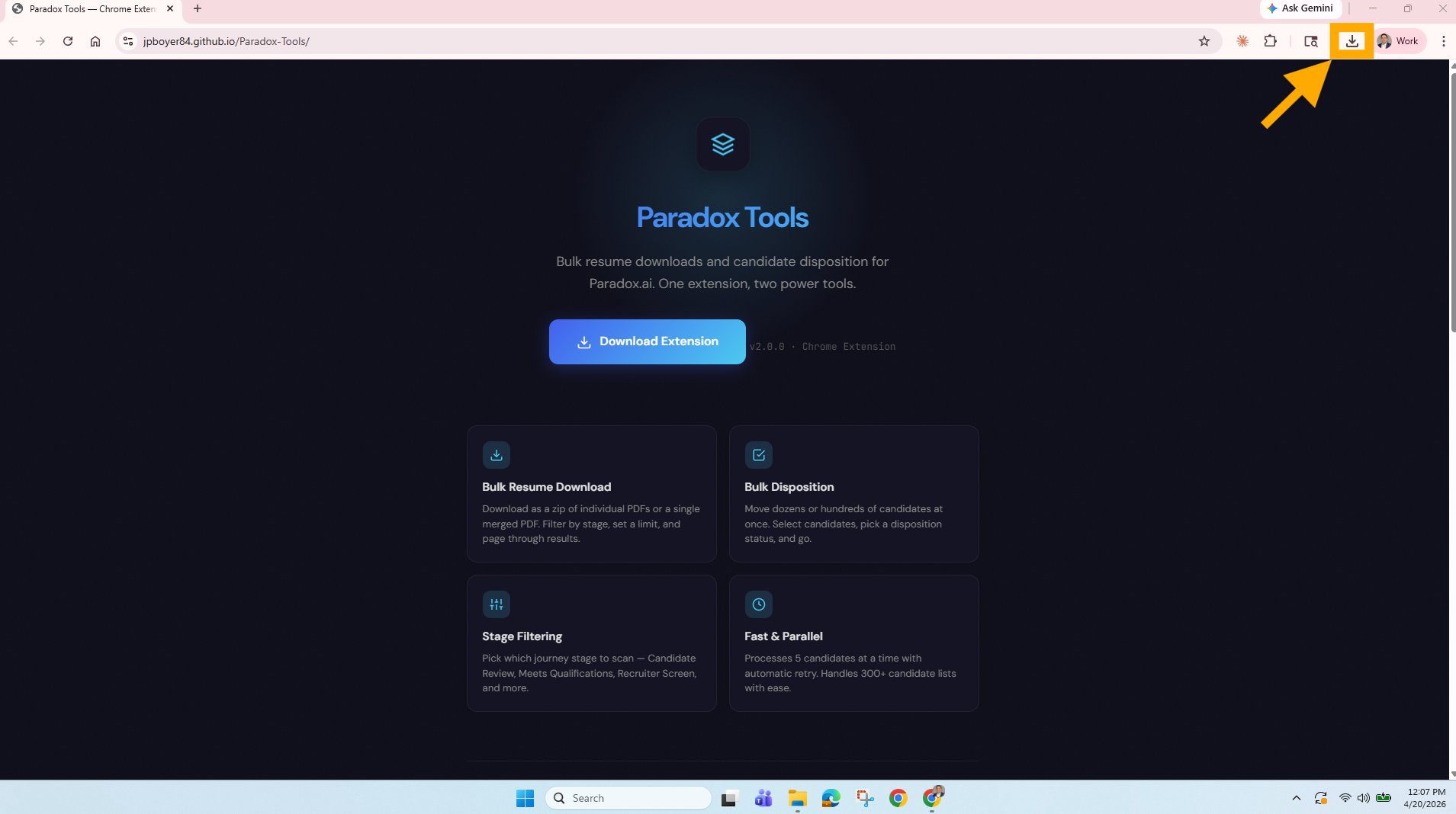 Chrome downloads icon
