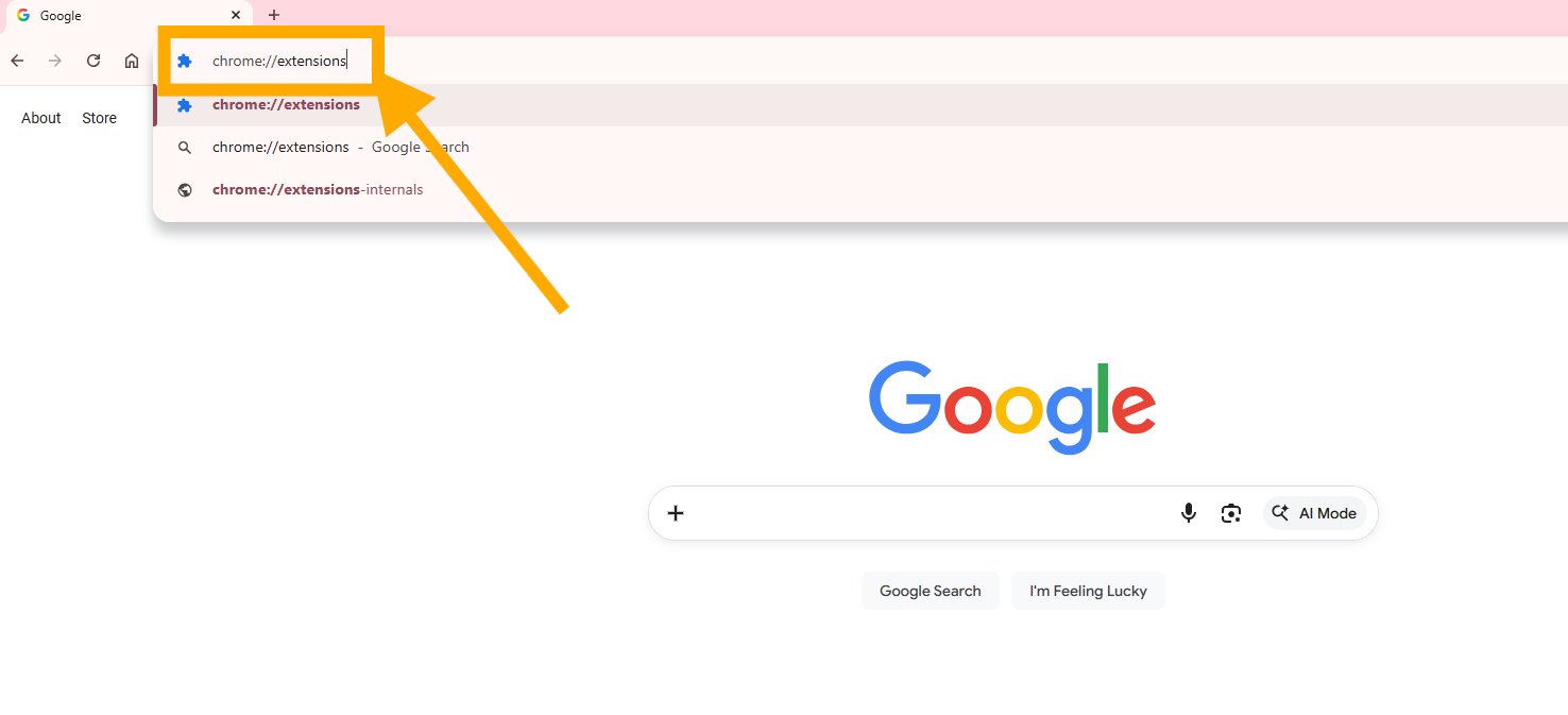 Type chrome://extensions
